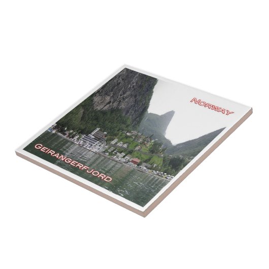 zNO120 GEIRANGERFJORDパノラマ，ノルウェー， タイル (側面)