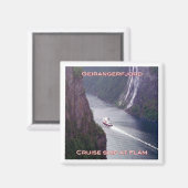 zNO123 GEIRANGERFJORD, MSC Kong Harald，ノルウェー， マグネット (正面/裏面)