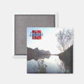 zNO137 LOFOTENパノラマ，ノルウェー，冷蔵庫 マグネット (正面/裏面)