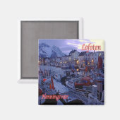 zNO140 HENNINGSVAER, Lofoten，ノルウェー，冷蔵庫 マグネット (正面/裏面)