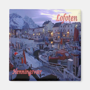 zNO140 HENNINGSVAER, Lofoten,ノルウェー,冷蔵庫 マグネット
