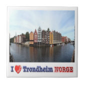 zNO152 TRONDHEIM "I Love"，ノルウェー，ヨーロッパ， タイル (正面)