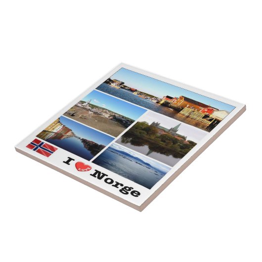 zNO170 NORGE "I Love"，ノルウェー， タイル (側面)