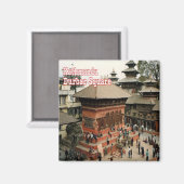 zNP003 Durbar Square KATHMANDU，ネパールアジア，冷蔵庫 マグネット (正面/裏面)