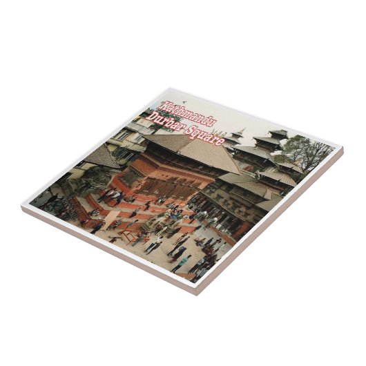 zNP003 Durbar Square KATHMANDU、ネパール・アジア、 タイル (側面)