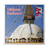 zNP005 Boudhanath KATHMANDUネパール、アジア、 タイル (正面)