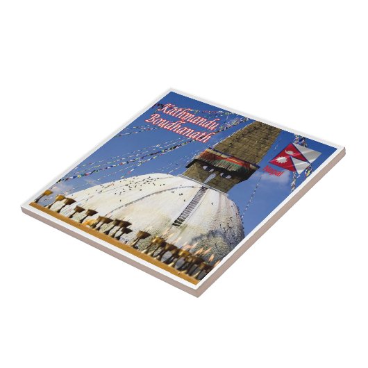 zNP005 Boudhanath KATHMANDUネパール、アジア、 タイル (側面)