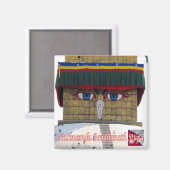 zNP006 Boudhanath Tupa KATHMANDU，ネパール，冷蔵庫 マグネット (正面/裏面)