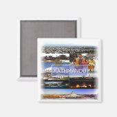 zNP008 KATHMANDU，ネパール，アジア，冷蔵庫 マグネット (正面/裏面)