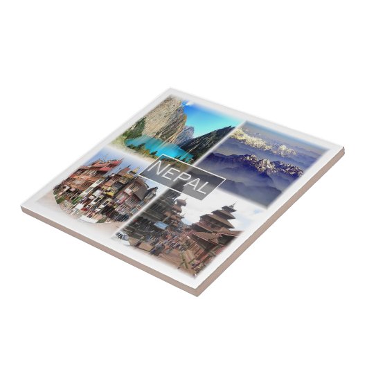 ZNP009 ネパール コラージュ, アジア タイル (側面)