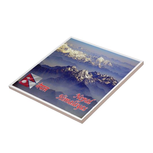 zNP013 ヒマラヤ山脈 ネパール タイル (側面)