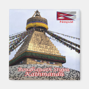 zNP014 BOUDHANATH TUOA、カトマンズ、ネパール、冷蔵庫 マグネット