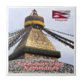 zNP014 BOUDHANATH TUOA, Kathmandu, Nepal, タイル (正面)