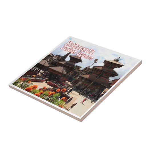 zNP017 Durbar Square KATHMANDU、ネパール・アジア、 タイル (側面)