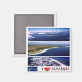 zNR003 NAURU I LOVE, Mosaic, Oceania,冷蔵庫 マグネット (正面/裏面)