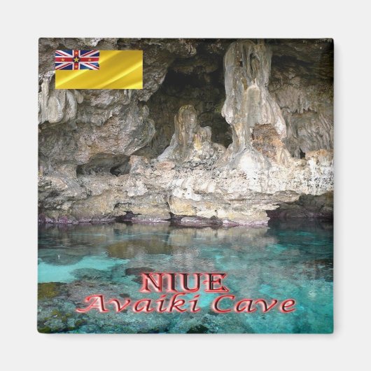 zNU004 NIUE, AVAIKI CAVE,オセアニア,冷蔵庫 マグネット (正面)