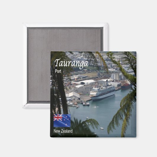 zNZ010 TAURANGA Port,ニュージーランド,オセアニア,冷蔵庫 マグネット (正面/裏面)