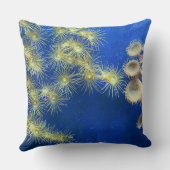 Zoanthidか黄色いポリプの珊瑚の枕 クッション (裏面)