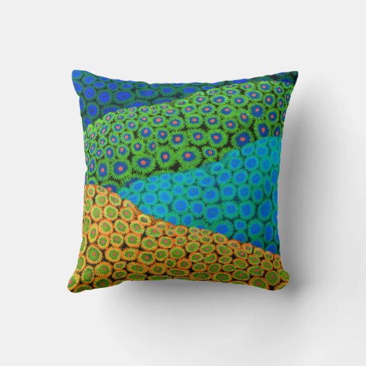 Zoanthidの柔らかい珊瑚の芸術の枕 クッション (裏面)