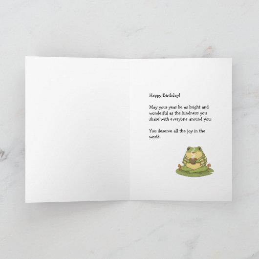 Zochi Sipping Tea Personalizable カード (内部)