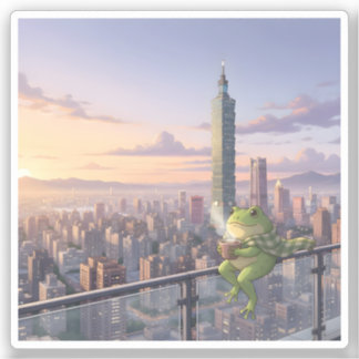 Zochi the Traveling Frog at Taipei 101 Tea Time シール