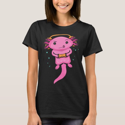 Zocker Axolotl Video Gaming for Gamers Tシャツ (正面)