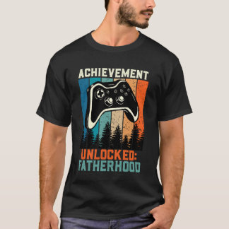 Zocker Papa ACHIEVEMENT UNLOCKED FATHERHOOD LUSTIG Tシャツ