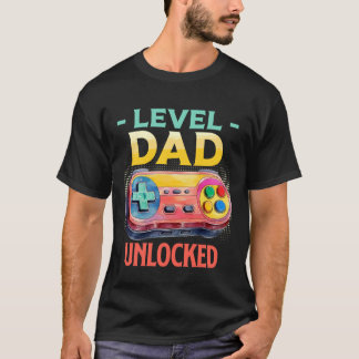 Zocker Papa DAD LEVEL UNLOCKED EST 2026 Soon-to-be Tシャツ