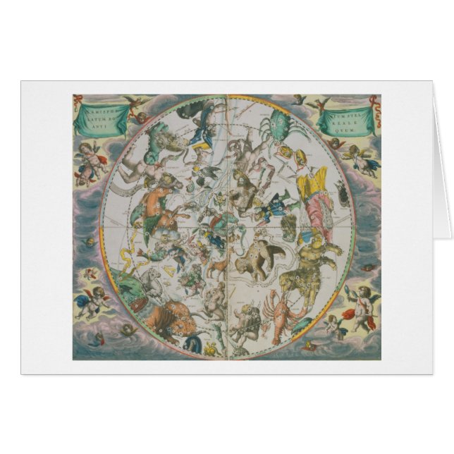 Zodのシンボルや象徴を示す天のPlanisphere (正面横)
