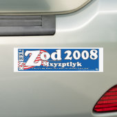 Zod-Mxyptlyk 2008のバンパーステッカー バンパーステッカー (車上)