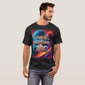 Zod Tシャツの前にひざまずく – コマンドの注意 Tシャツ (正面フル)