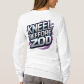 Zod Tシャツの前にひざまずく – 電はっきりした力声明 Tシャツ (裏面)