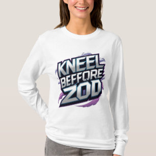 Zod Tシャツの前にひざまずく – 電はっきりした力声明 Tシャツ