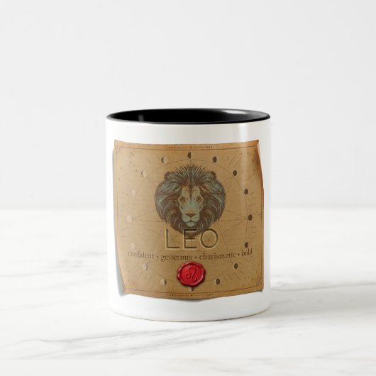 Zodiac - 獅子座 - コーヒーマグ ツートーンマグカップ (中央)