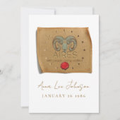 ZODIAC - Aires - Personalized Birthday Card 招待状 (正面)