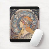 Zodiac , Alfons Maria Mucha マウスパッド (マウス)