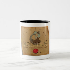 Zodiac - Aquarius - Coffee Mug ツートーンマグカップ