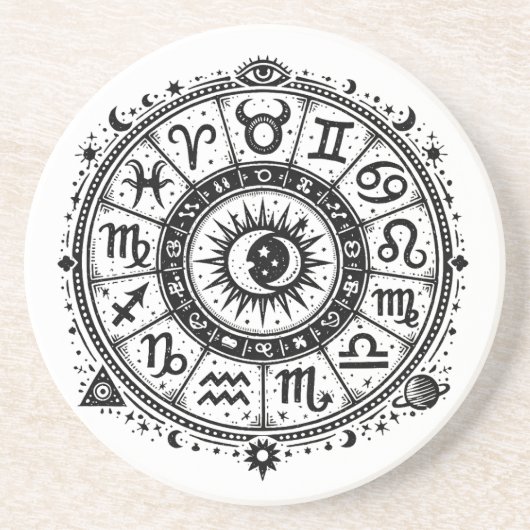 Zodiac Arcana — バーンズインヘルによる十二星座 コースター (正面)