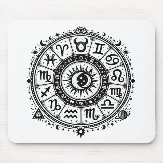 Zodiac Arcana — バーンズインヘルによる十二星座 マウスパッド (正面)