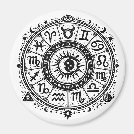 Zodiac Arcana — バーンズインヘルによる十二星座 マグネット (正面)