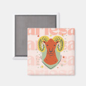 Zodiac Aries Magnet マグネット (正面/裏面)