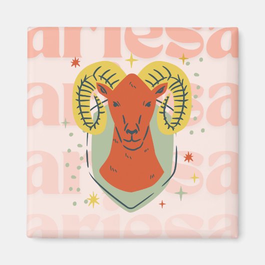 Zodiac Aries Magnet マグネット (正面)