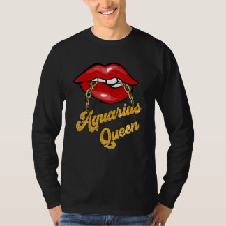 Zodiac Astrology  Lip Aquarius Queen January Tシャツ