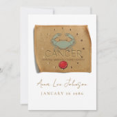 ZODIAC - Cancer - Personalized Birthday Card 招待状 (正面)