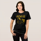 Zodiac Chinese New Year 2026 Horse トライブレンドＴシャツ (正面全面)