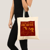 Zodiac Chinese New Year 2026 Horse トートバッグ (正面(商品))