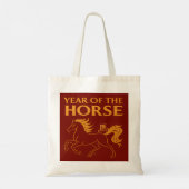 Zodiac Chinese New Year 2026 Horse トートバッグ (裏面)