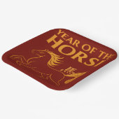 Zodiac Chinese New Year 2026 Horse ペーパープレート (傾斜あり)