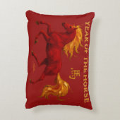Zodiac Chinese New Year 2026 Yang Fire Horse アクセントクッション (裏面(縦))