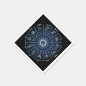 Zodiac circle with horoscope signs スタンダードカクテルナプキン (角)